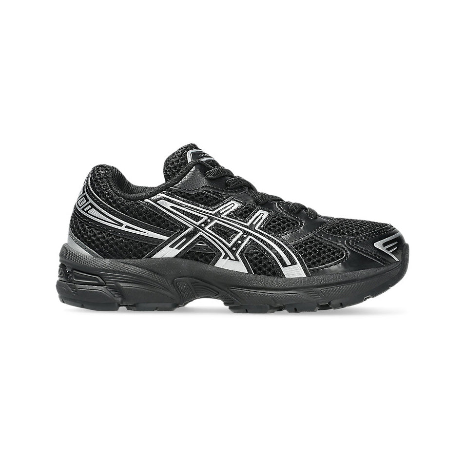 Asics GEL-1130 Black Pure Silver sneakers uomo e donna in nero argento - vista laterale