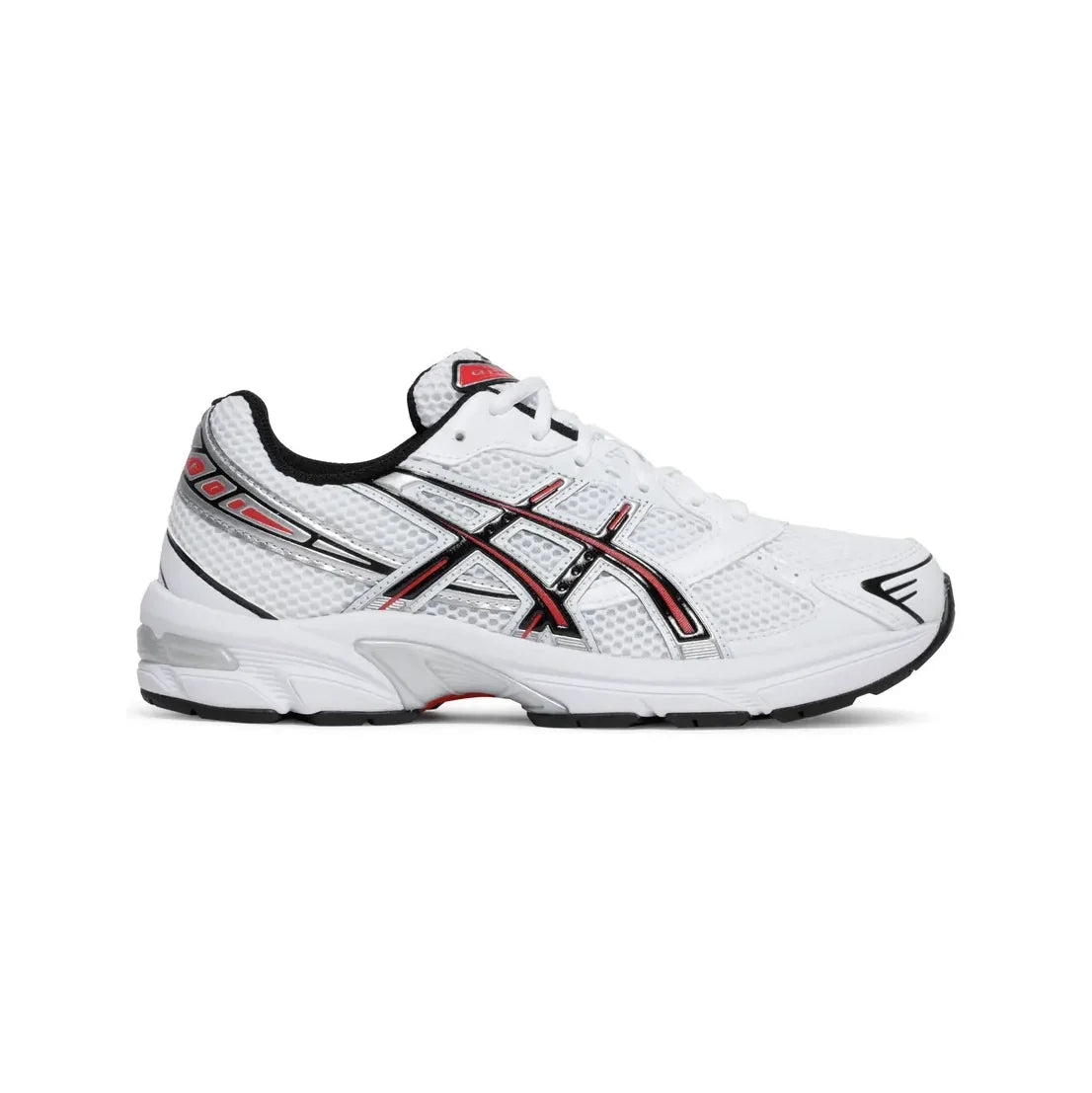 Asics GEL-1130 White Electric Red sneakers uomo e donna in bianco rosso - vista laterale