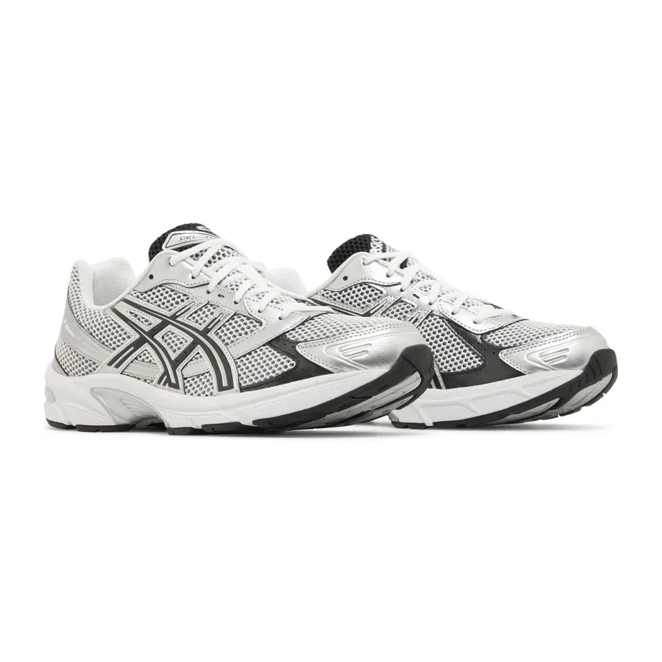 Asics GEL-1130 White Black Silver sneakers uomo e donna in bianco nero - vista frontale