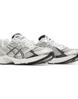 Asics GEL-1130 White Black Silver sneakers uomo e donna in bianco nero - vista frontale