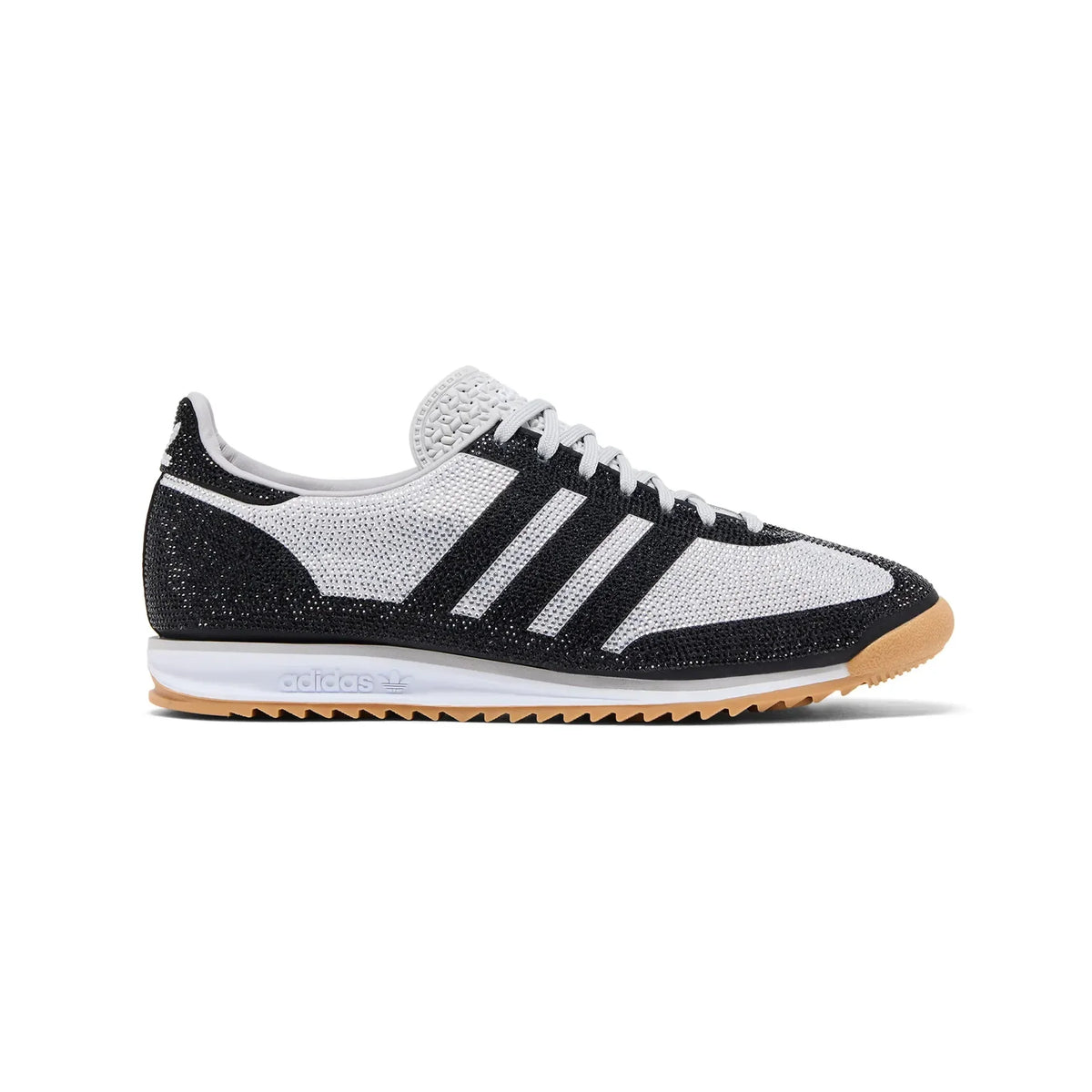 Adidas SL 72 Rhinestone Grey Black Charcoal sneakers basse uomo e donna in nero grigio - vista laterale
