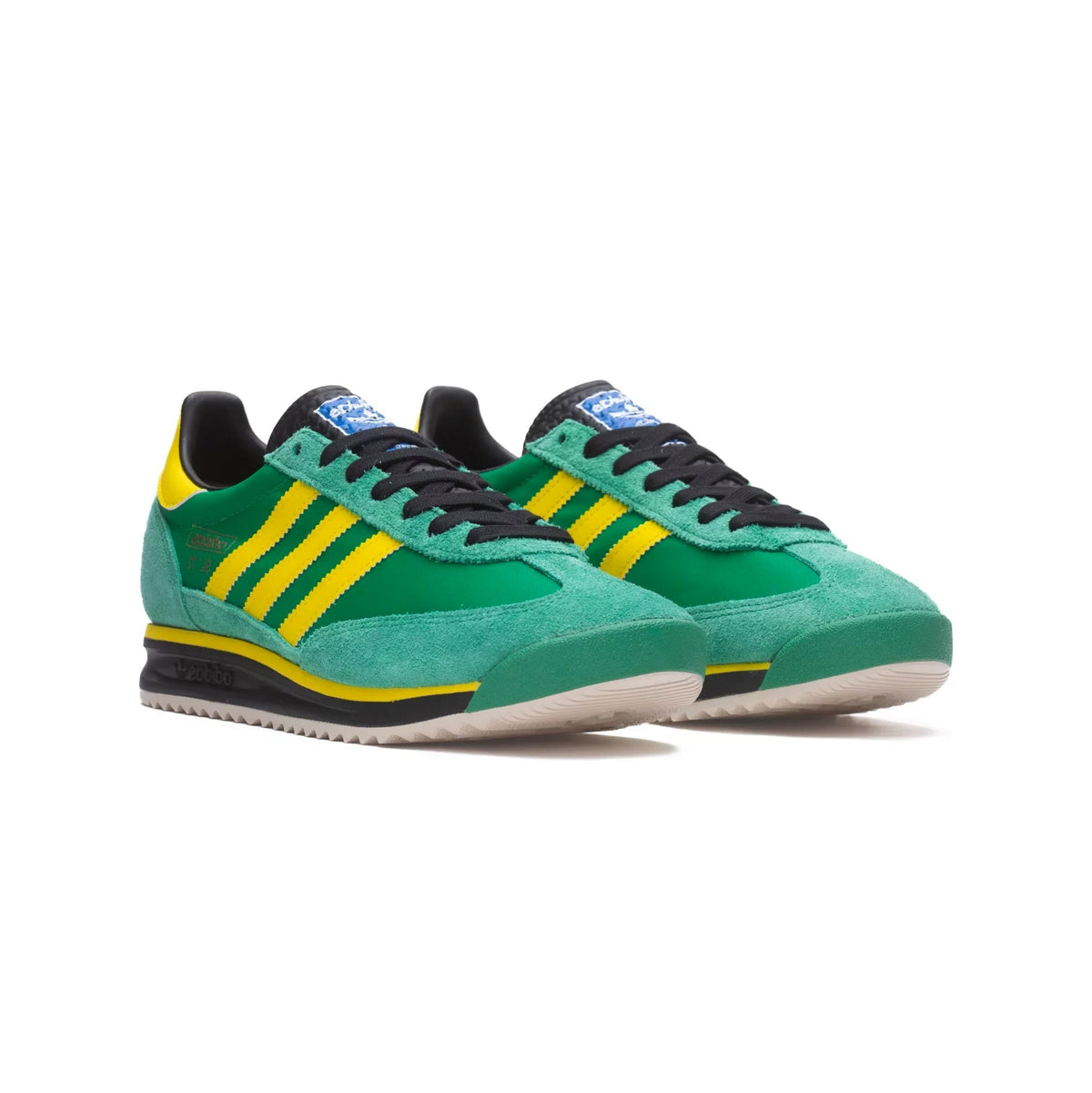 Adidas SL 72 Scarpe Verde con Strisce Gialle Uomo Vintage Retro