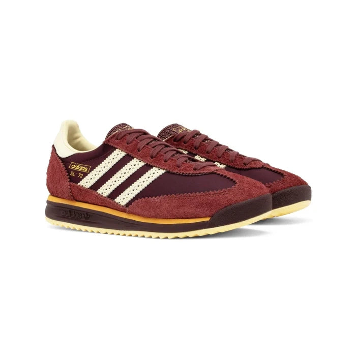 Adidas SL 72 RS West NYC Tip Top Shoes 85th Anniversary sneakers basse uomo e donna in crema bordeaux - vista frontale