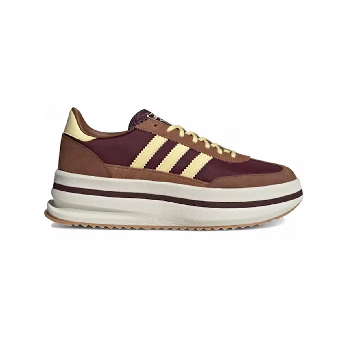 Adidas SL 72 Stack Maroon Preloved Brown sneakers basse uomo e donna in bordeaux marrone - vista laterale