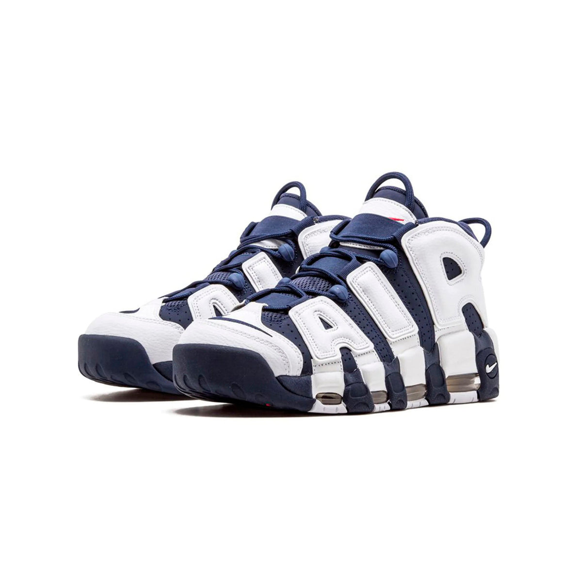 Nike Air More Uptempo Bianche e Blu Olympic Sneakers Uomo