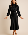 Alexis | Abito midi da donna con collo alto