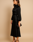 Alexis | Abito midi da donna con collo alto