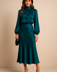 Alexis | Abito midi da donna con collo alto