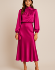 Alexis | Abito midi da donna con collo alto