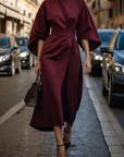 Alice | Abito midi fluido da donna con cintura per eventi