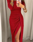 Ashley | Abito midi elegante da donna con spalle scoperte
