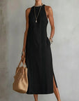 Ava | Vestito midi senza maniche ricamato da donna