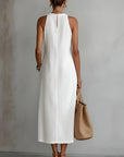 Ava | Vestito midi senza maniche ricamato da donna