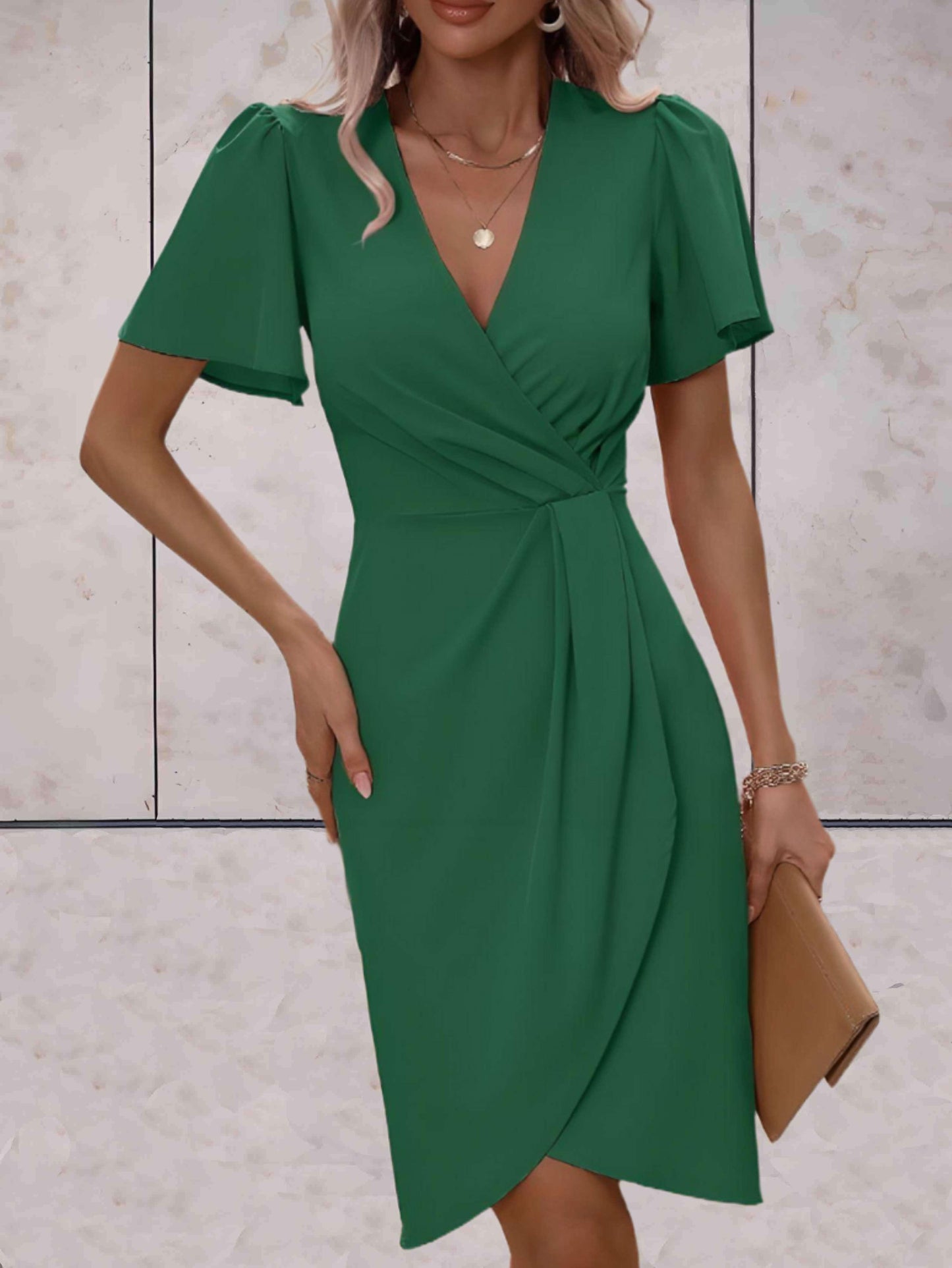 Abito da portafoglio da donna Harper - elegante abito a croce con v e tazza regolabile per tutte le occasioni