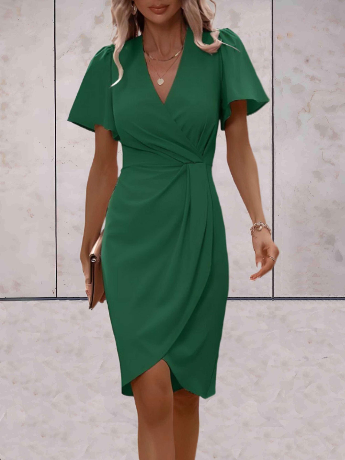 Abito da portafoglio da donna Harper - elegante abito a croce con v e tazza regolabile per tutte le occasioni