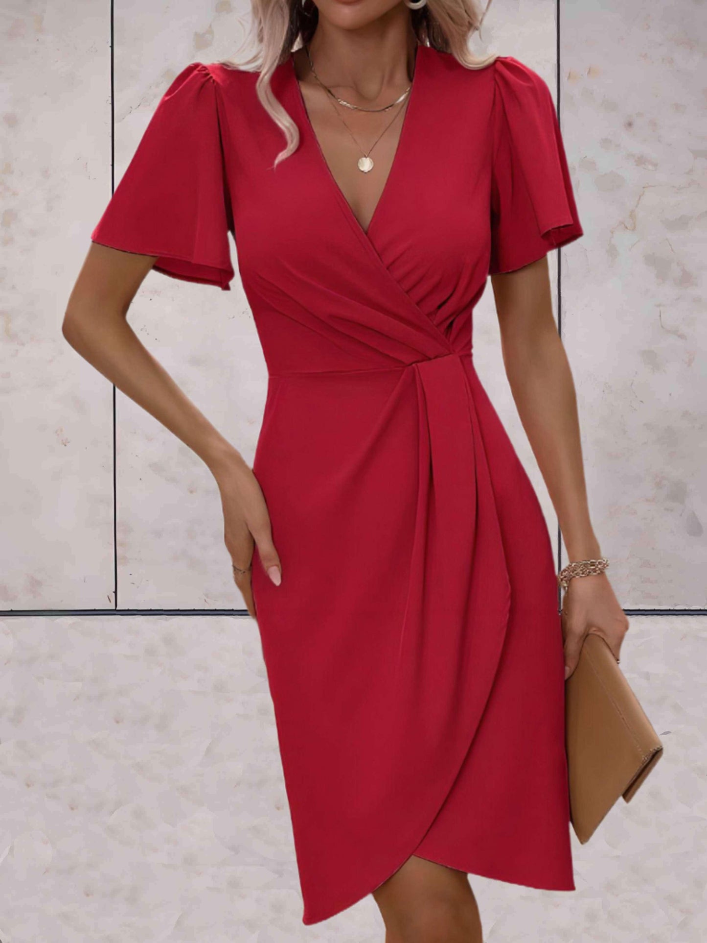 Abito da portafoglio da donna Harper - elegante abito a croce con v e tazza regolabile per tutte le occasioni