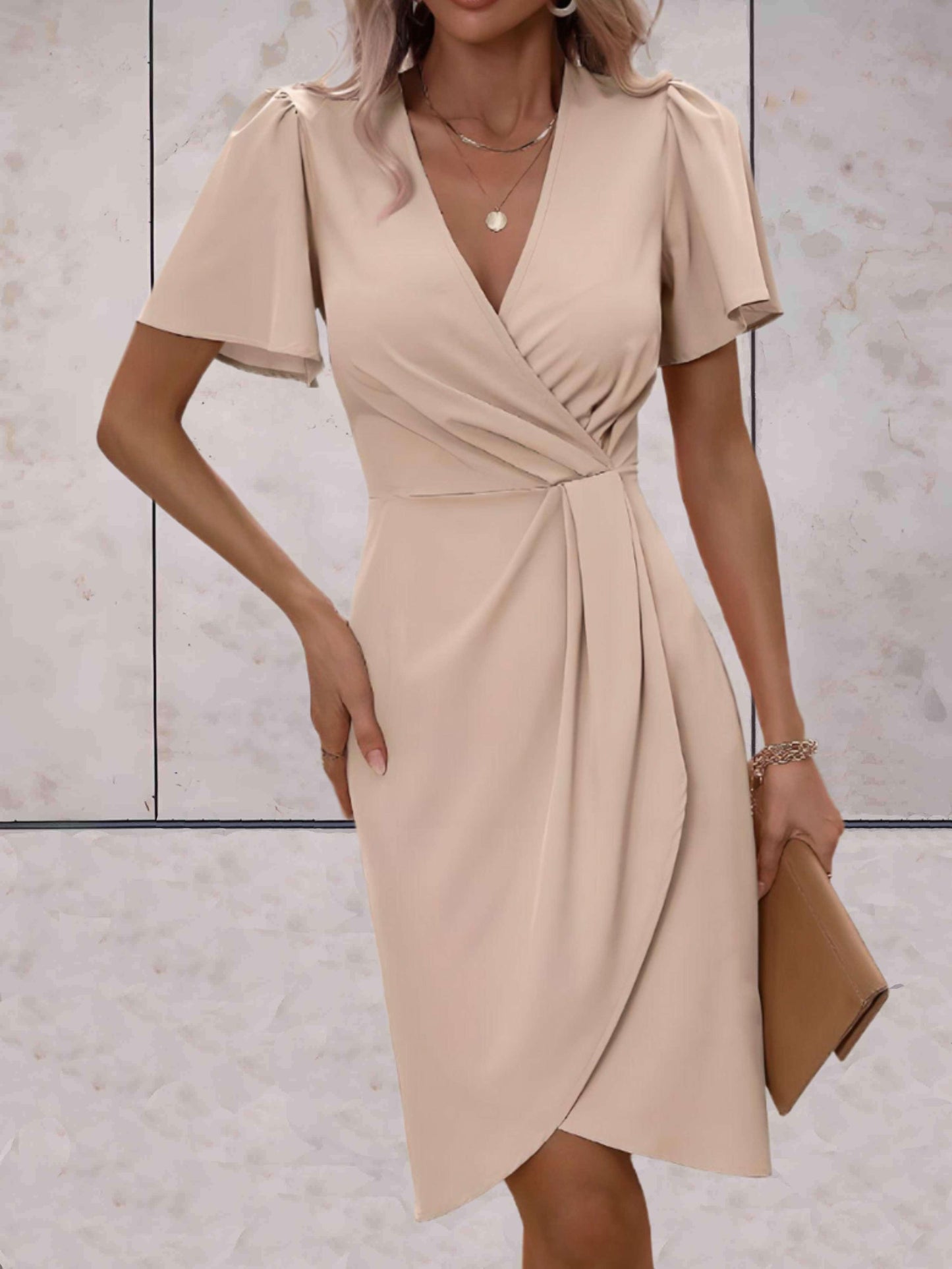 Abito da portafoglio da donna Harper - elegante abito a croce con v e tazza regolabile per tutte le occasioni