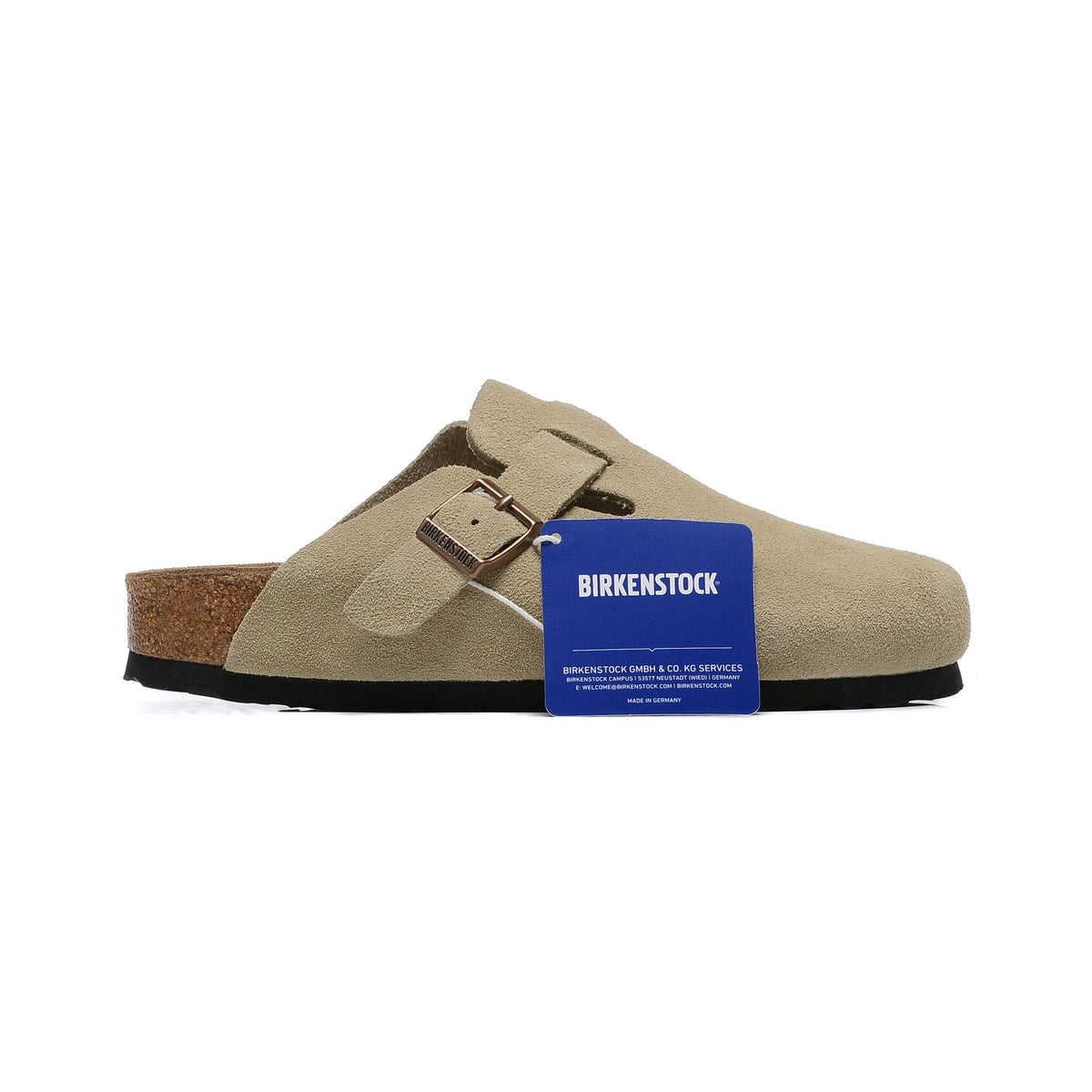 Birkenstock Boston Oat ciabatte unisex in beige avena - vista laterale