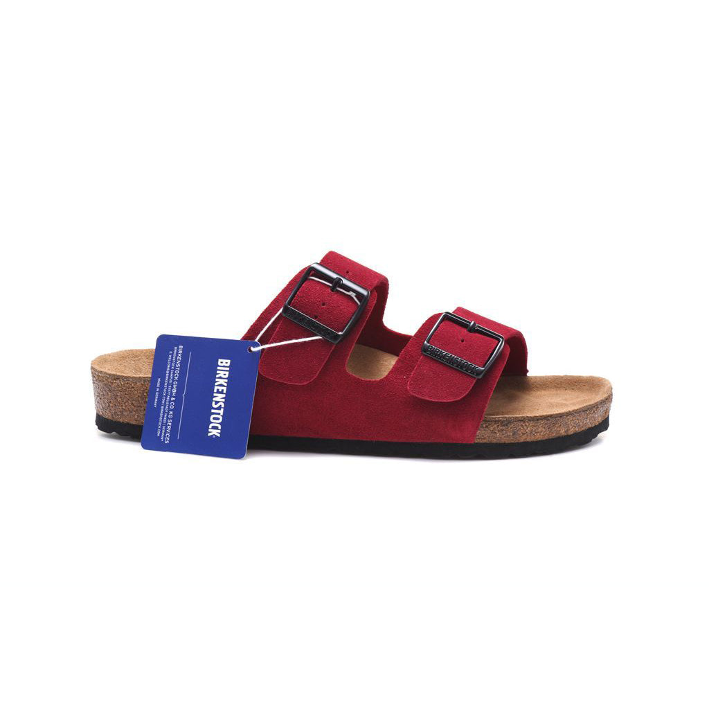 Birkenstock Arizona Red sandali unisex in rosso - vista laterale