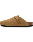 Birkenstock Boston Gold Coffee ciabatte unisex in multicolore - vista frontale