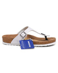 Birkenstock Gizeh White infradito unisex in bianco - vista laterale