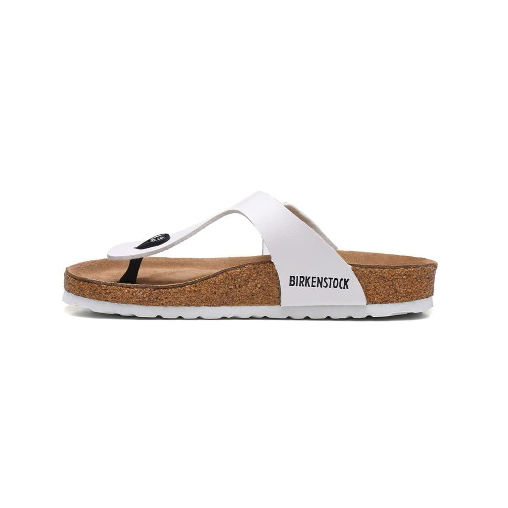 Birkenstock Gizeh White infradito unisex in bianco - vista frontale