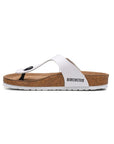 Birkenstock Gizeh White infradito unisex in bianco - vista frontale