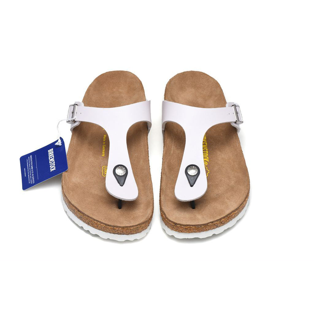 Birkenstock Gizeh White infradito unisex in bianco - dettaglio suola
