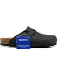 Birkenstock Boston Dark Grey ciabatte unisex in grigio scuro - vista laterale