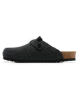 Birkenstock Boston Dark Grey ciabatte unisex in grigio scuro - vista frontale