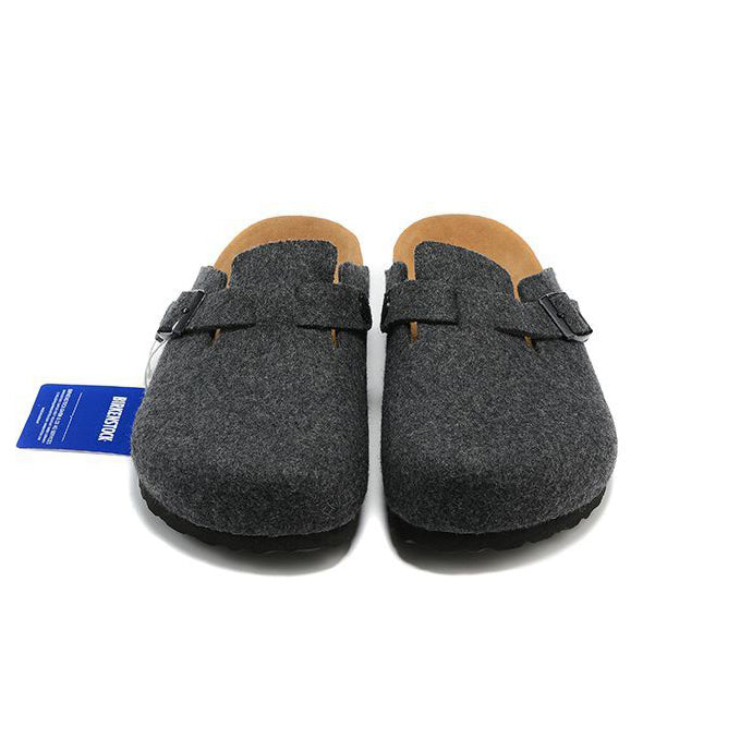 Birkenstock Boston Dark Grey ciabatte unisex in grigio scuro - dettaglio suola