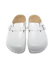 Birkenstock Boston Pelle White ciabatte unisex in bianco - dettaglio suola