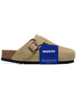Birkenstock Boston Beige ciabatte unisex in beige - vista laterale