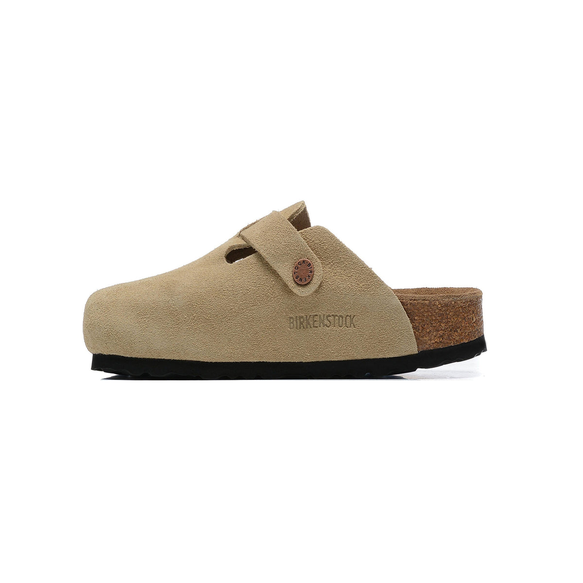 Birkenstock Boston Beige ciabatte unisex in beige - vista frontale