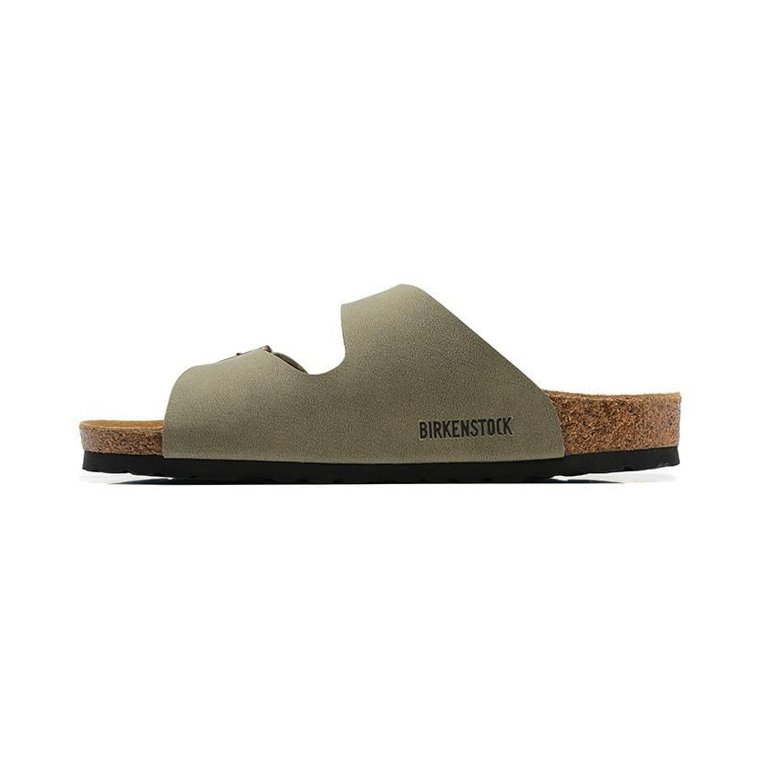 Birkenstock Arizona Military Green sandali unisex in verde militare - vista frontale