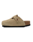 Birkenstock Boston Beige ciabatte unisex in beige - vista frontale