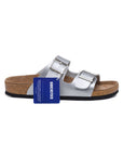 Birkenstock Arizona Silver sandali unisex in argento - vista laterale