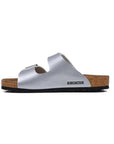 Birkenstock Arizona Silver sandali unisex in multicolore - vista frontale