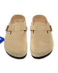 Birkenstock Boston Beige ciabatte unisex in beige - dettaglio suola