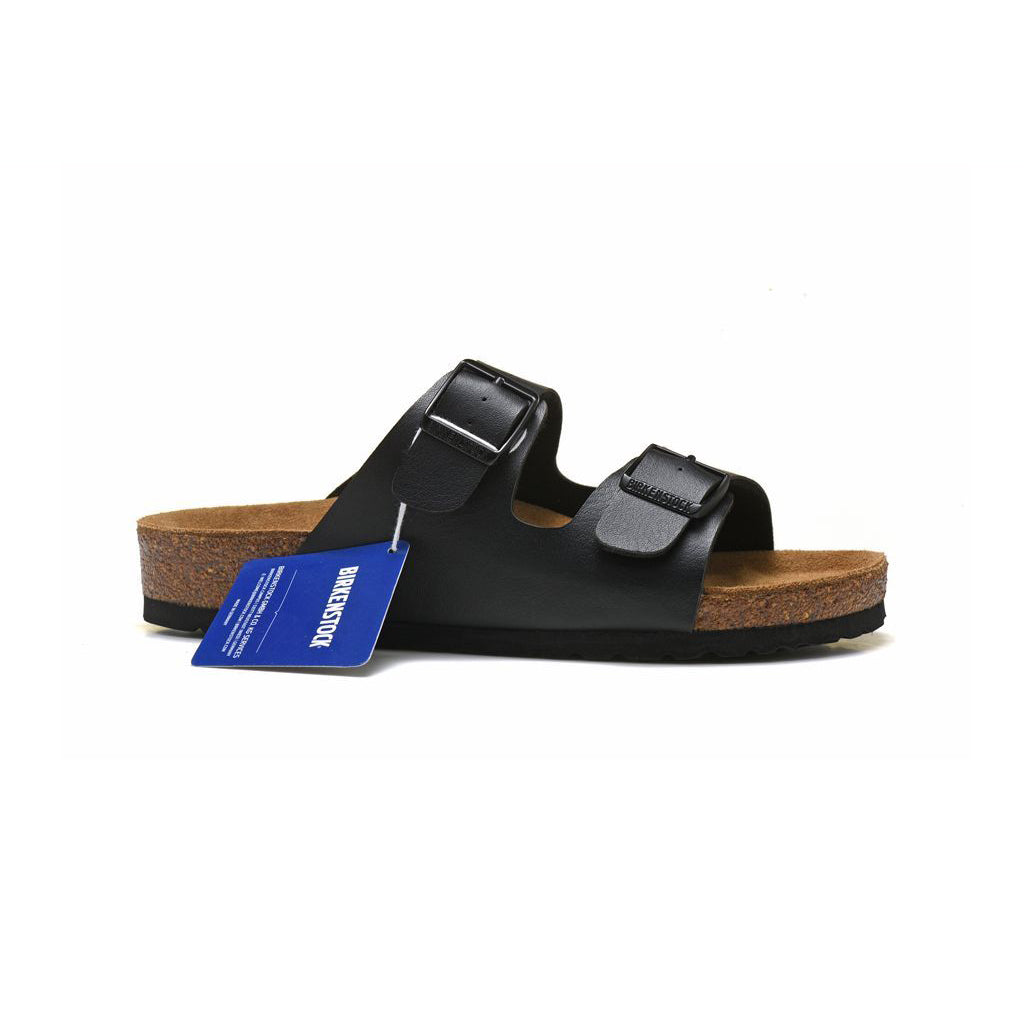 Birkenstock Arizona Black sandali unisex in nero - vista laterale