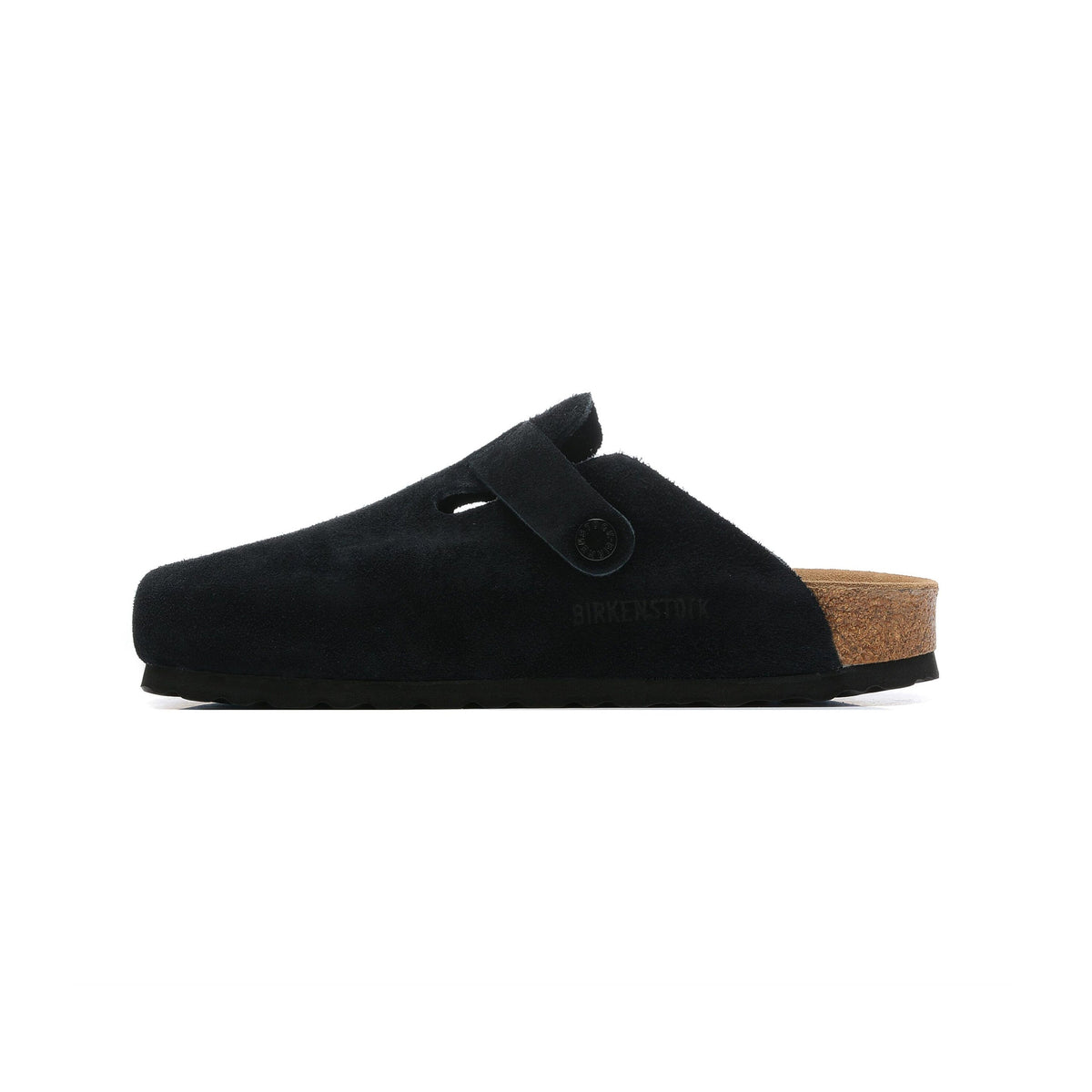 Birkenstock Boston Black ciabatte unisex in nero - vista frontale