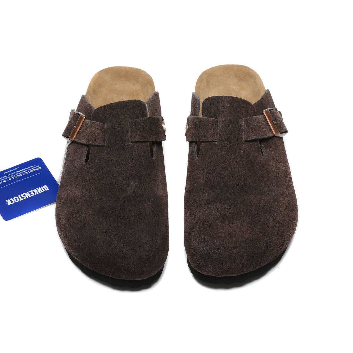 Birkenstock Boston Dark Brown ciabatte unisex in marrone scuro - dettaglio suola