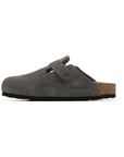 Birkenstock Boston Grey ciabatte unisex in grigio - vista frontale