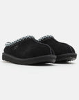 UGG Tasman II Black ciabatte chiuse uomo e donna in pelle scamosciata e montone nero, dettaglio suola