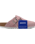 Birkenstock Boston Pink ciabatte unisex in rosa - vista laterale