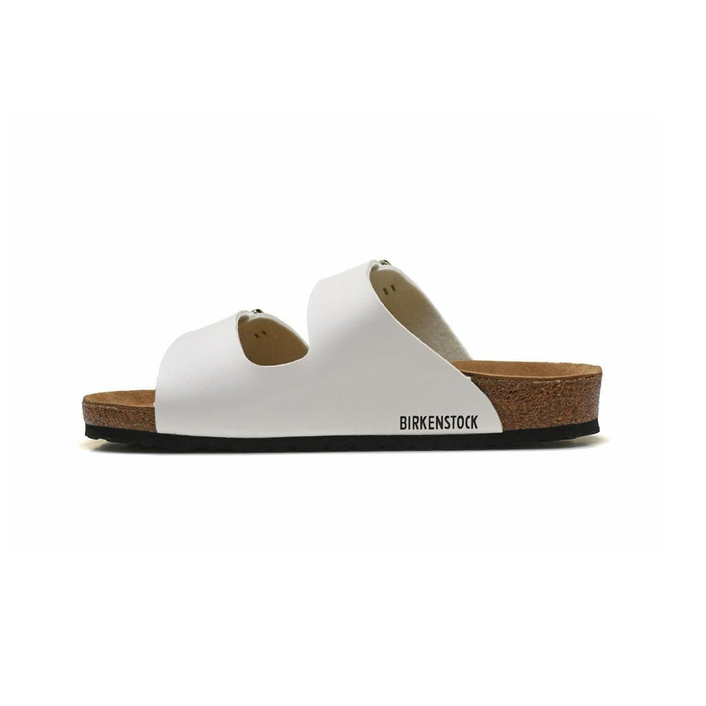 Birkenstock Arizona White sandali unisex in bianco - vista frontale