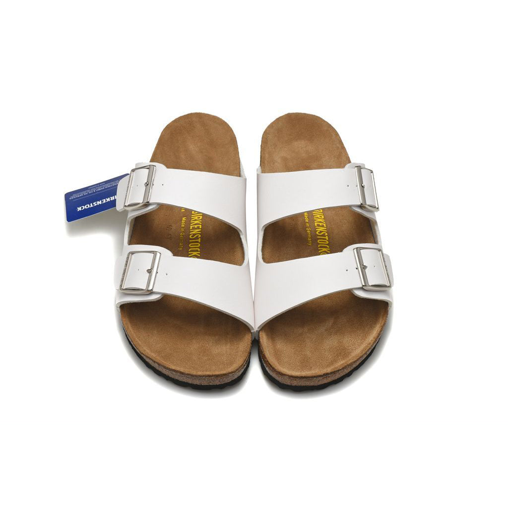 Birkenstock Arizona White sandali unisex in bianco - dettaglio suola