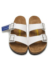 Birkenstock Arizona White sandali unisex in bianco - dettaglio suola