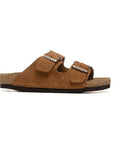 Birkenstock Arizona Light Brown sandali unisex in marrone chiaro - vista laterale