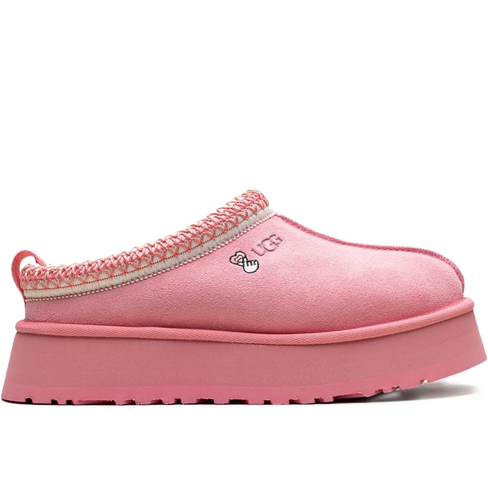 UGG Tazz Love '25 Tropical Pink ciabatte platform donna in pelle scamosciata e montone rosa, dettaglio interno